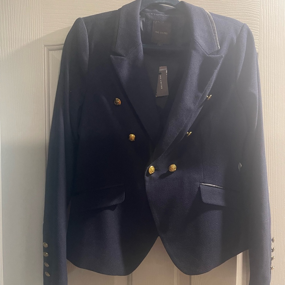COPY - The Limited, brand new with tags Navy Blue Blazer with Gold buttons